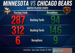 minnesota vikings vs chicago bears match player stats