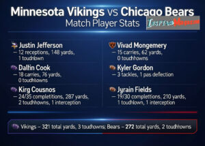 minnesota vikings vs chicago bears match player stats